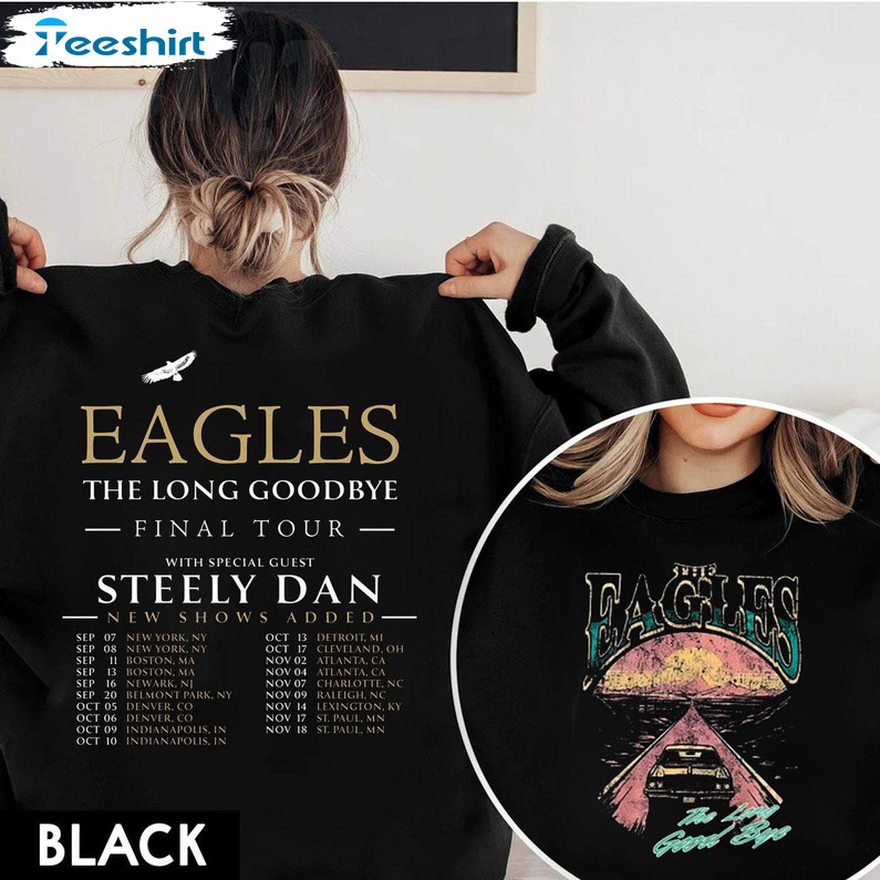 The Long Goodbye Eagles Tour 2023 Shirt, Eagles Final Tour Short Sleeve Tee Tops