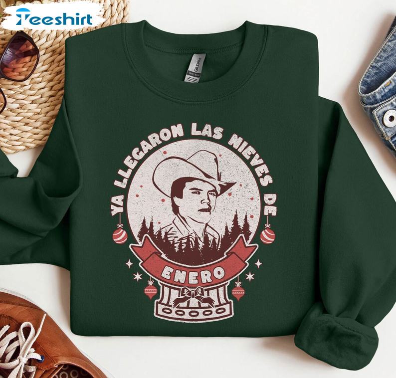 Chalino Sanchez Christmas Shirt, Nieves De Enero Long Sleeve Unisex Hoodie