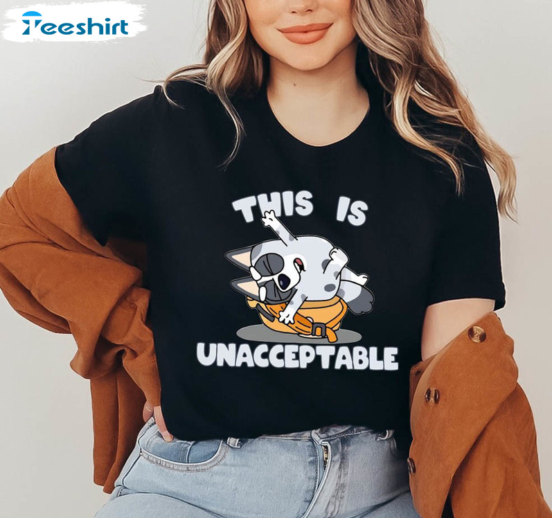 This Is Unacceptable Bluey Shirt, Bluey Muffin Long Sleeve Unisex Hoodie