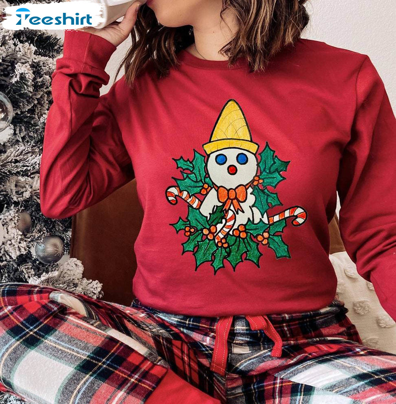 Snowman Cute Shirt, Winter Time Short Sleeve Crewneck Sweatshirt