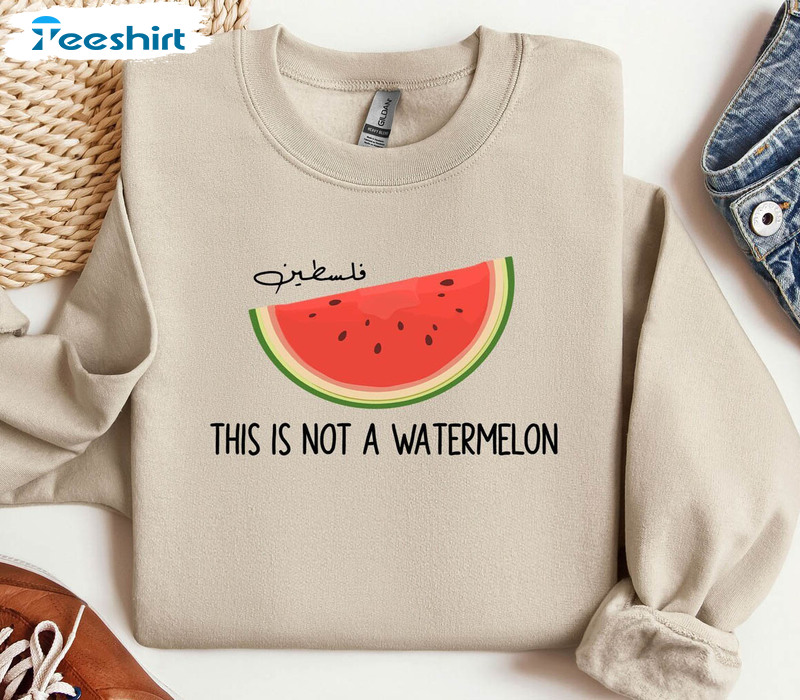 This Is Not A Watermelon Shirt, Free Palestine Long Sleeve Short Sleeve