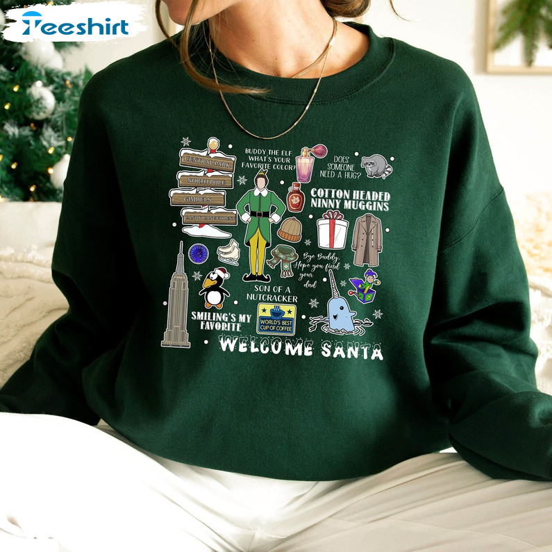 Buddy Elf Shirt, Family Elf Christmas Short Sleeve Long Sleeve