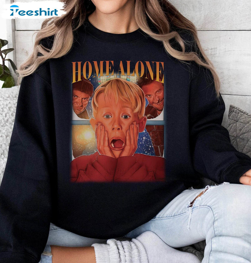 Home Alone Kevin Shirt, Funny Christmas Movie Short Sleeve T-shirt