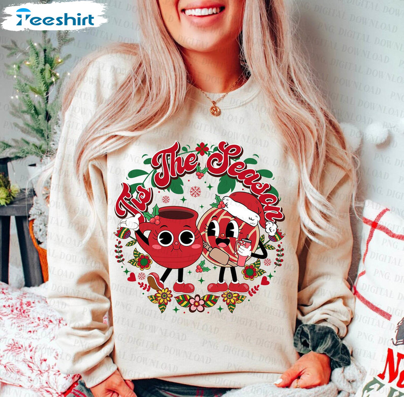 Tis Season Christmas Sublimation Merry Christmas Sweatshirt