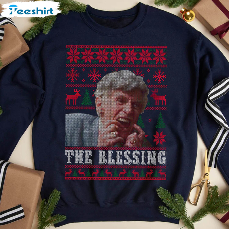 The Blessing Uncle Lewis Shirt, Funny Christmas Sweater Long Sleeve