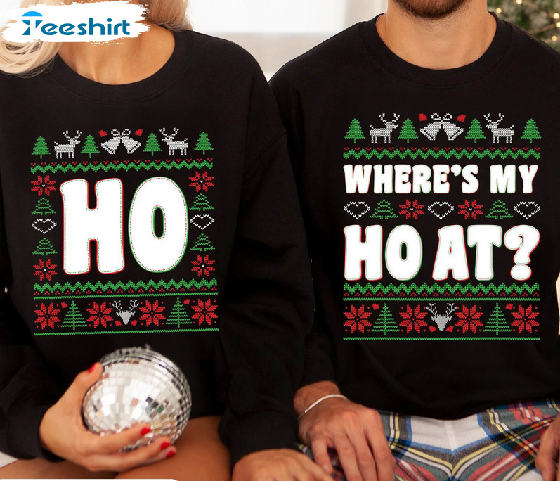 Funny Christmas Couples Shirt, Matching Christmas T-shirt Tee Tops