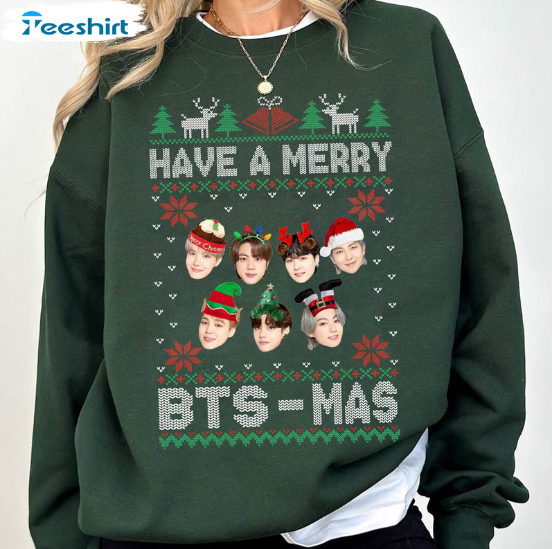 Have A Merry Bts Shirt, Christmas Bangtan Tee Tops Crewneck Sweatshirt