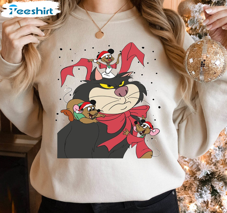 Cinderella Christmas Characters Shirt Shirt, Lucifer Cat Hoodie Tee Tops