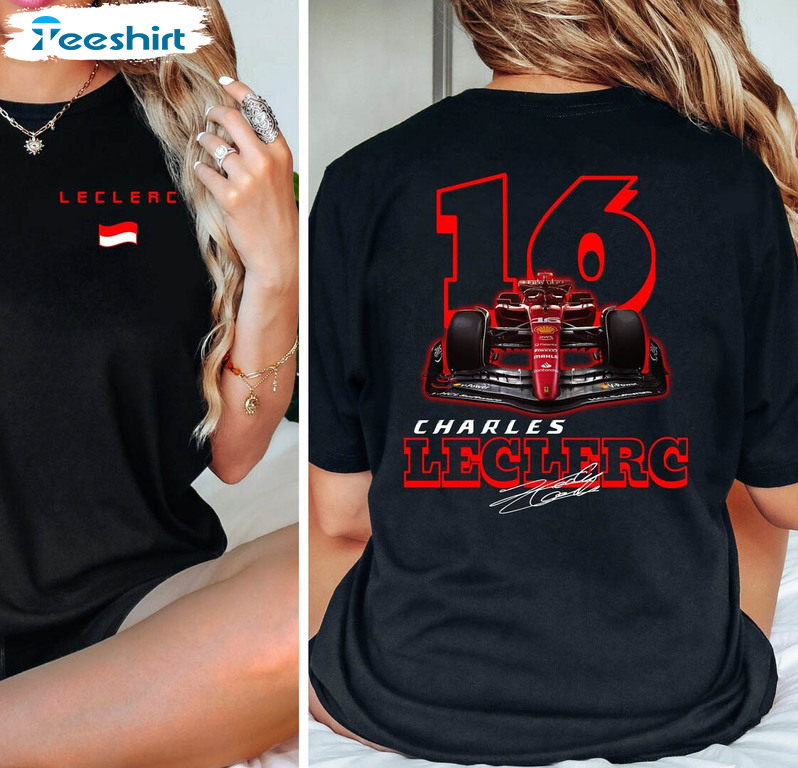 Charles Leclerc Shirt, Formula One Trendy Long Sleeve Unisex T Shirt