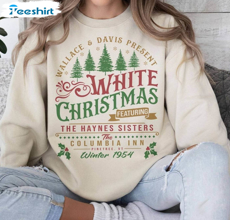 White Christmas Movie Shirt, Haynes Sisters Short Sleeve Sweater