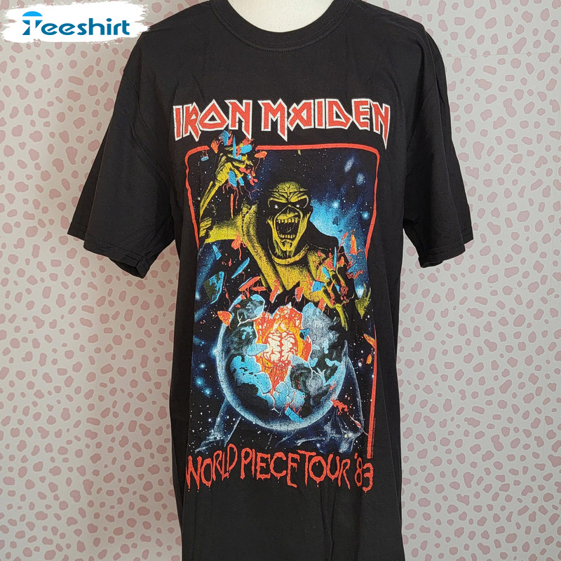 Maiden World Piece Tour Shirt - Band Tee Distressed Vintage