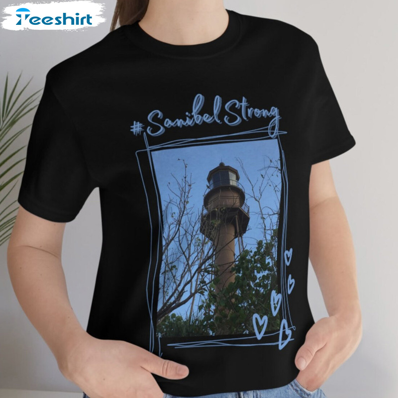 Sanibel Strong Vintage Shirt - Sanibel Strong Lighthouse Long Sleeve Unisex Hoodie