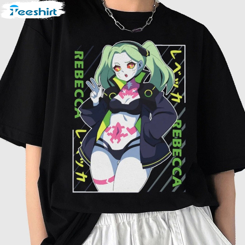 Becca Cyberpunk Shirt - Cyberpunk Lucy Cool Design Crewneck Short Sleeve