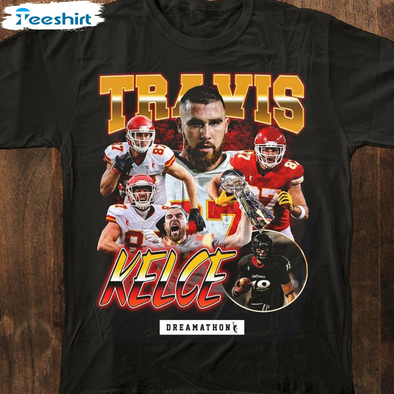 Travis Kelce Vintage 90s Shirt - Dreams Athon Trendy Unisex Hoodie Crewneck