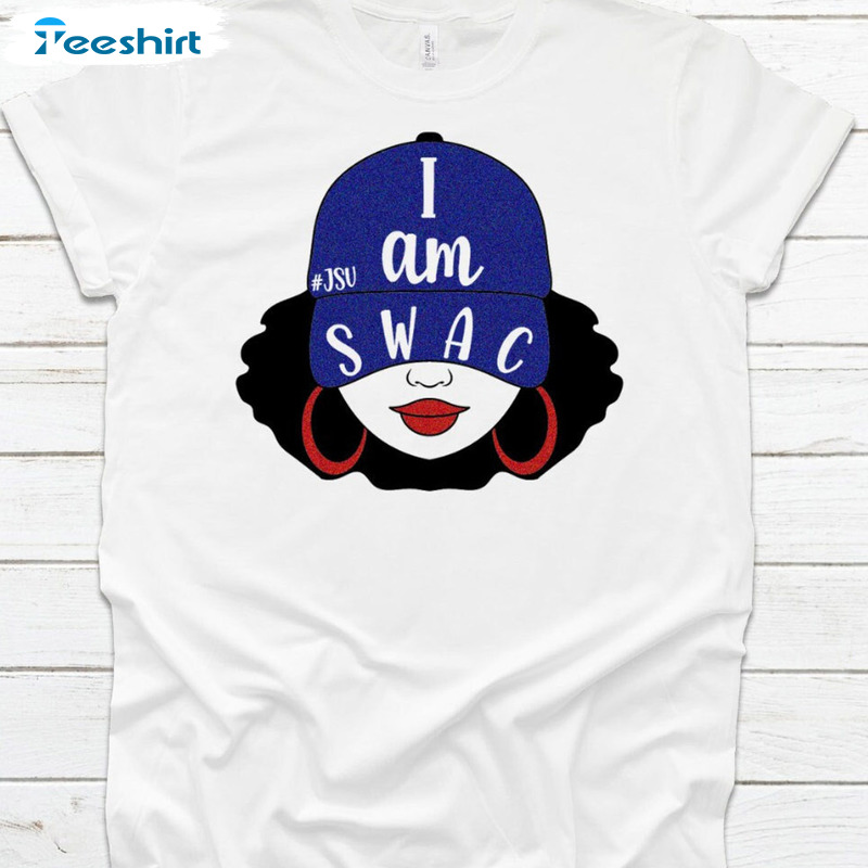 I Am Swac Shirt For Girls - Girl With Swag Hat Trending Sweater Short Sleeve