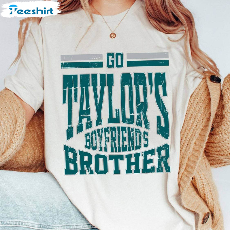 Go Taylor's Boyfriend's Brother Shirt, Football Eagle Long Sleeve Unisex T Shirt