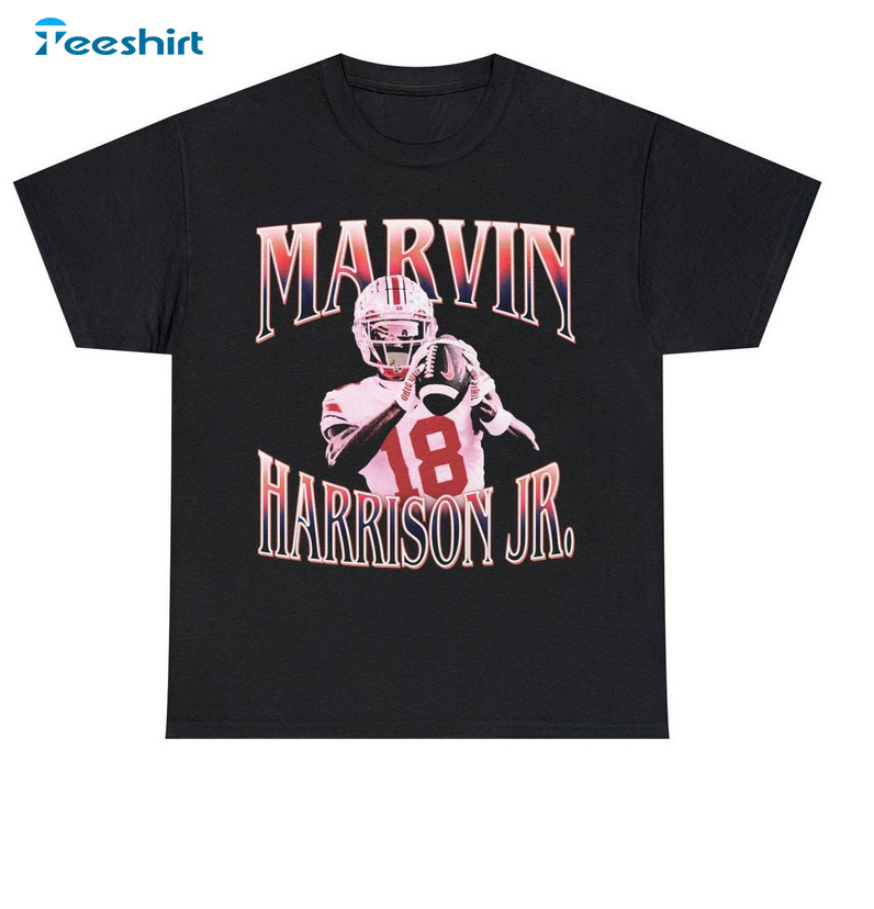 Marvin Harrison Jr Shirt, Ohio State Buckeyes Short Sleeve Sweater