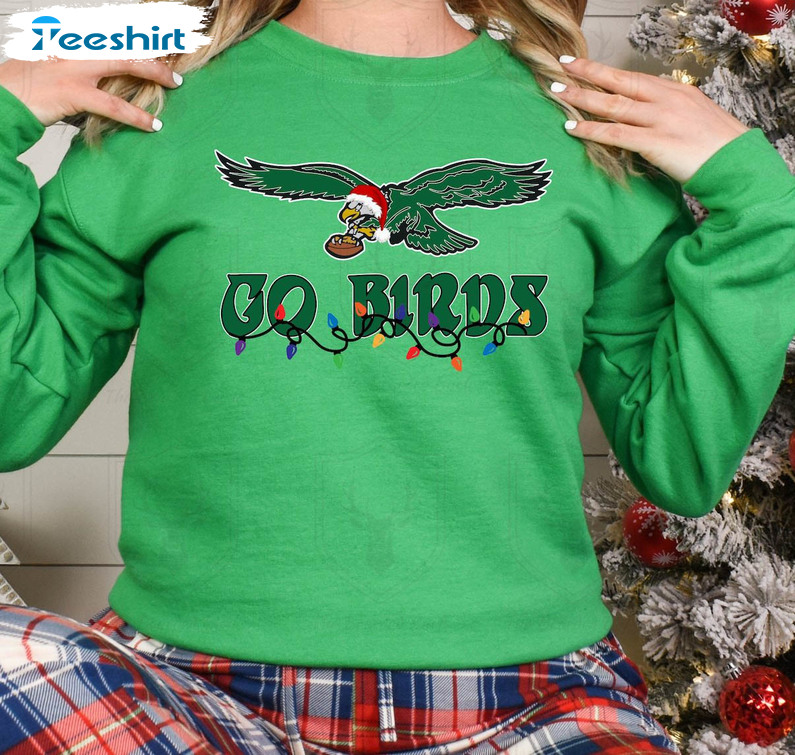 Go Birds Christmas Shirt, Philadelphia Bird Long Sleeve Hoodie