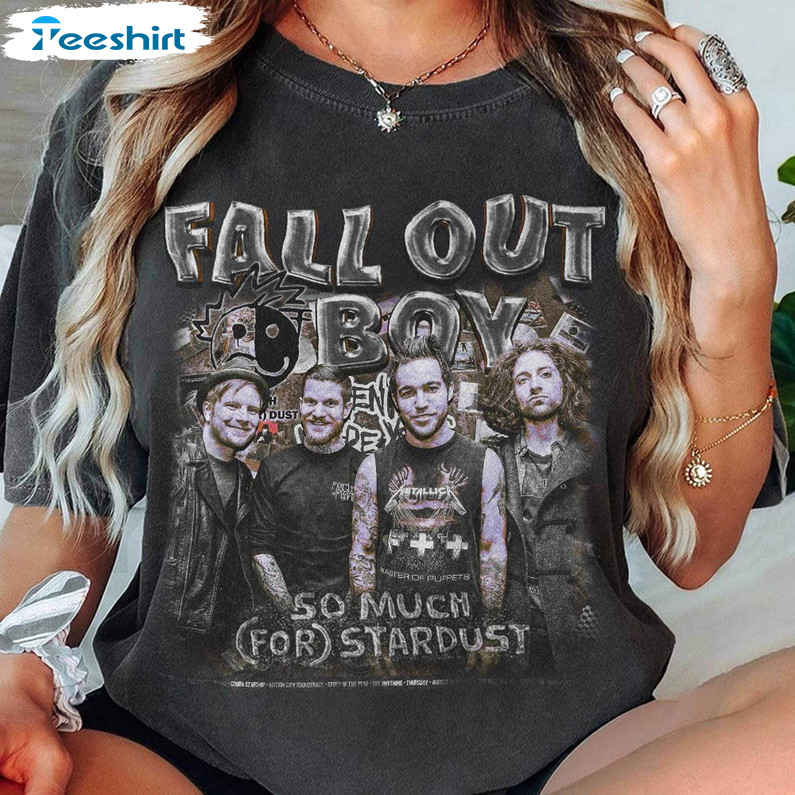 Fall Out Boy Shirt, Music Vintage Short Sleeve Tee Tops