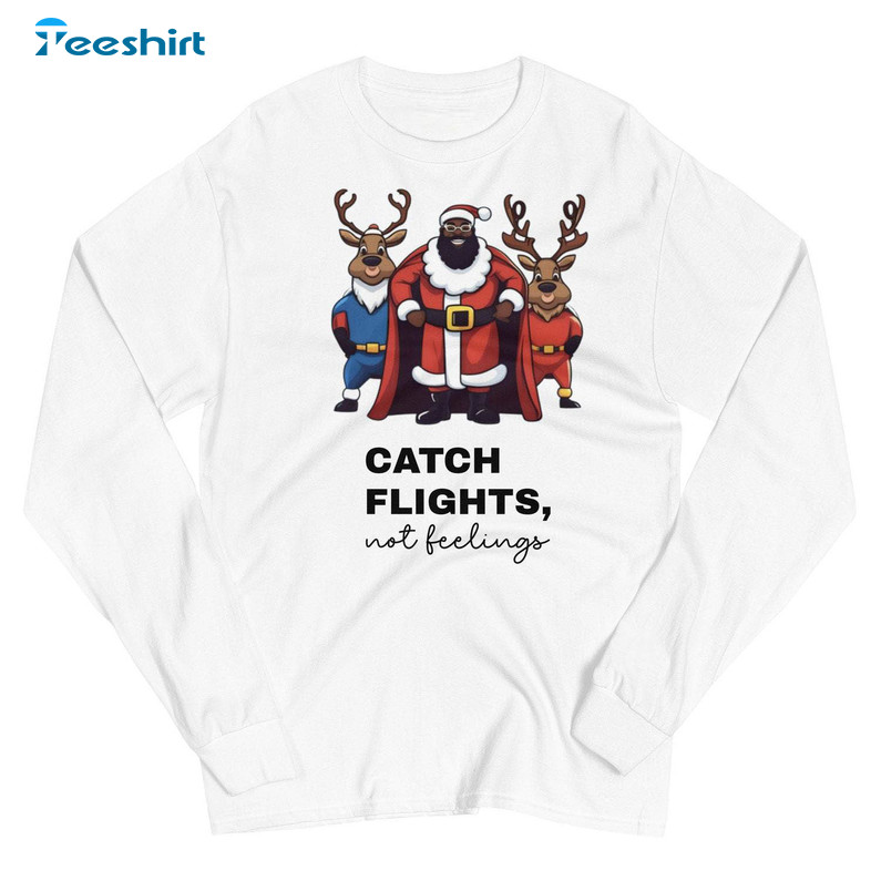 Black Santa Clause Champion Shirt, Holiday Christmas Unisex Hoodie Long Sleeve