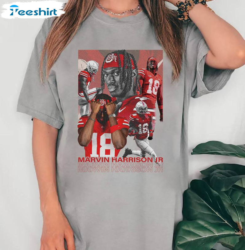 Marvin Harrison Jr Shirt, Football Tee Tops Crewneck Sweatshirt