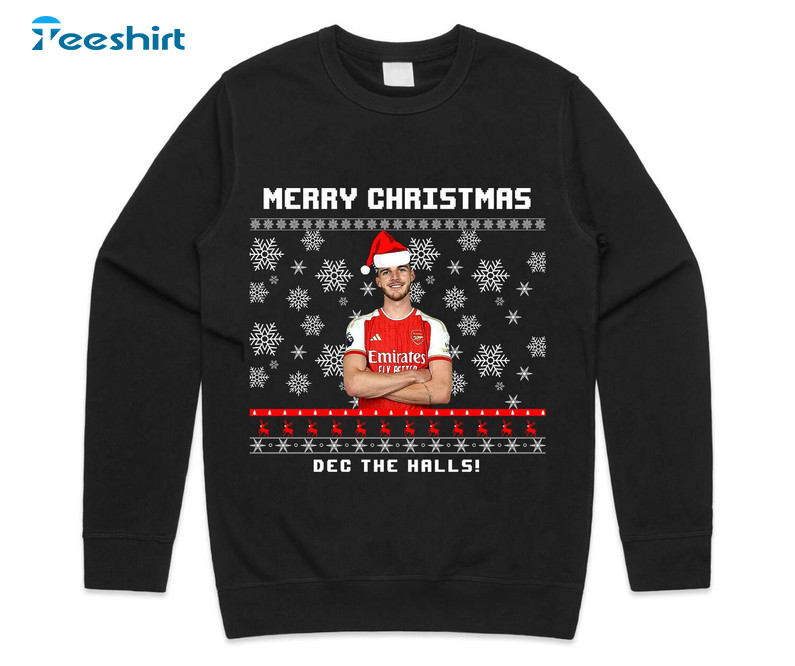 Declan Rice Dec The Halls Shirt, Christmas Arsenal Unisex T Shirt Long Sleeve