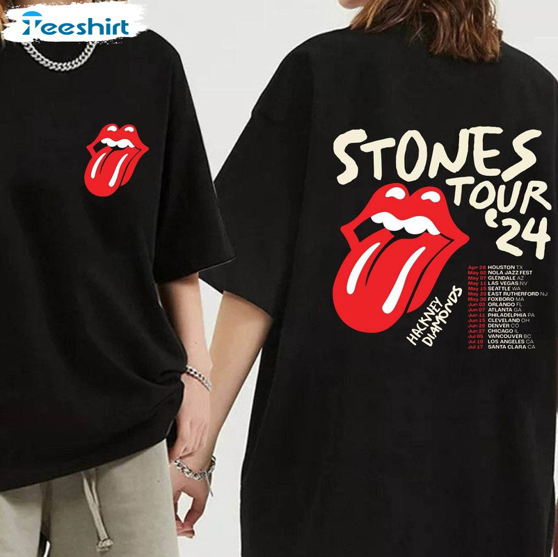 The Rolling Stones Shirt, Rolling Stones 2024 Short Sleeve Unisex T Shirt