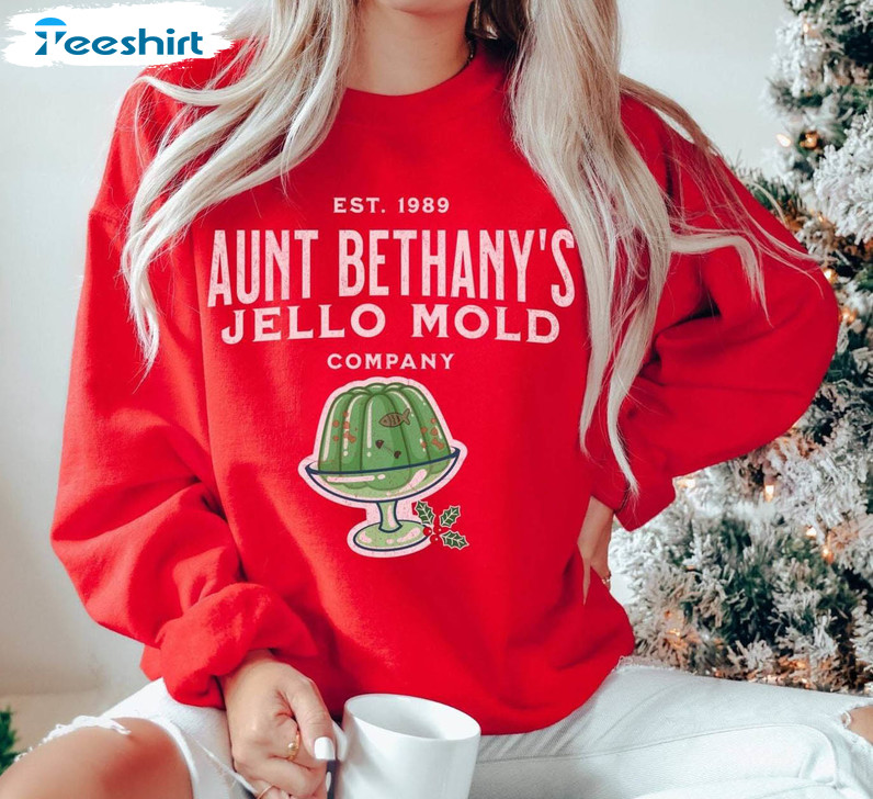 Aunt Bethany's Jello Mold Sweatshirt, Funny Christmas Short Sleeve Long Sleeve