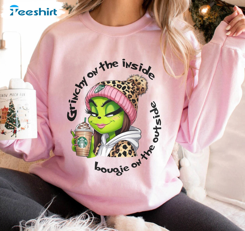 Christmas Green Mean Girl Shirt, Leopard Grinch Unisex Hoodie Sweater