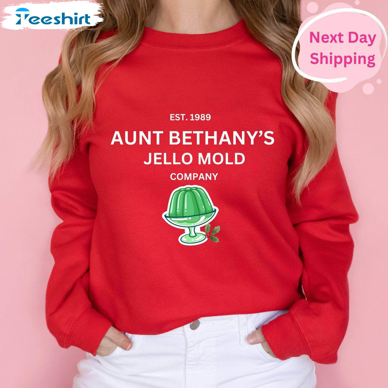 Aunt Bethany's Jello Mold Sweatshirt, Funny Christmas Long Sleeve Short Sleeve