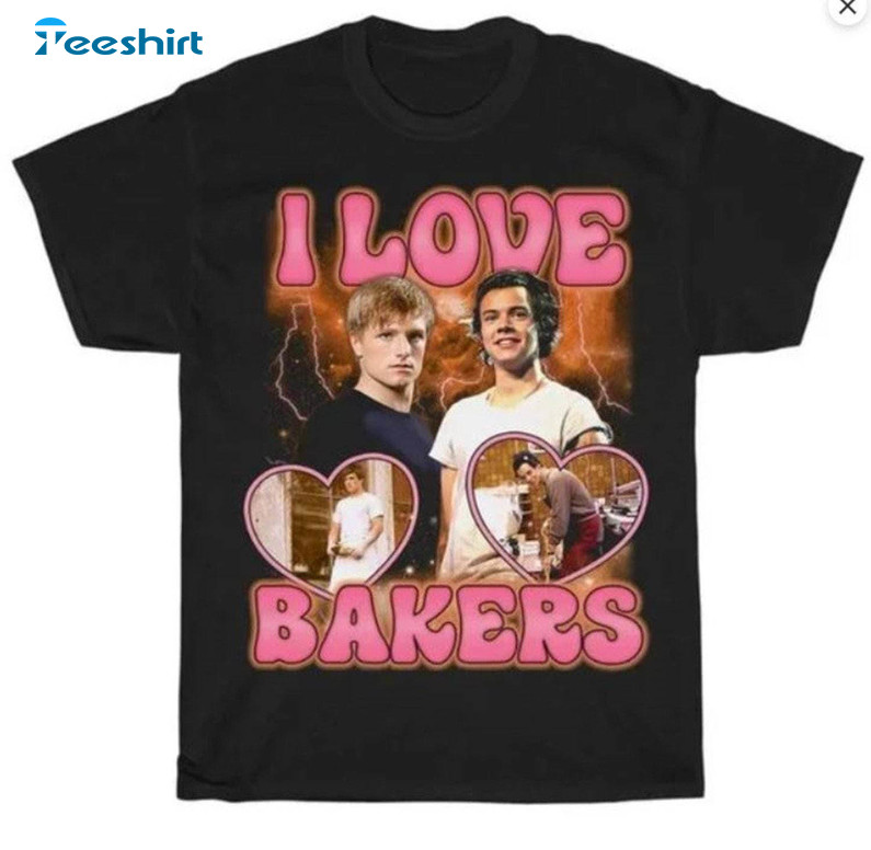 Peeta Mellark Shirt, Vintage I Love Bakers Unisex Hoodie Short Sleeve