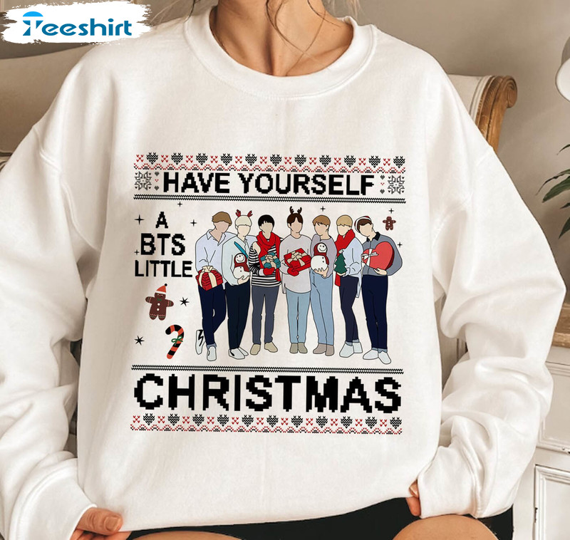 Bts Christmas Shirt, Little Christmas Long Sleeve Short Sleeve