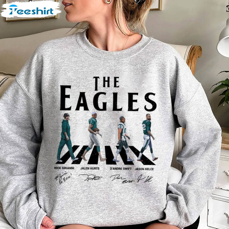 Eagle Christmas Shirt, Nick Sirianni Jalen Hurts D Andre Crewneck Sweatshirt Long Sleeve