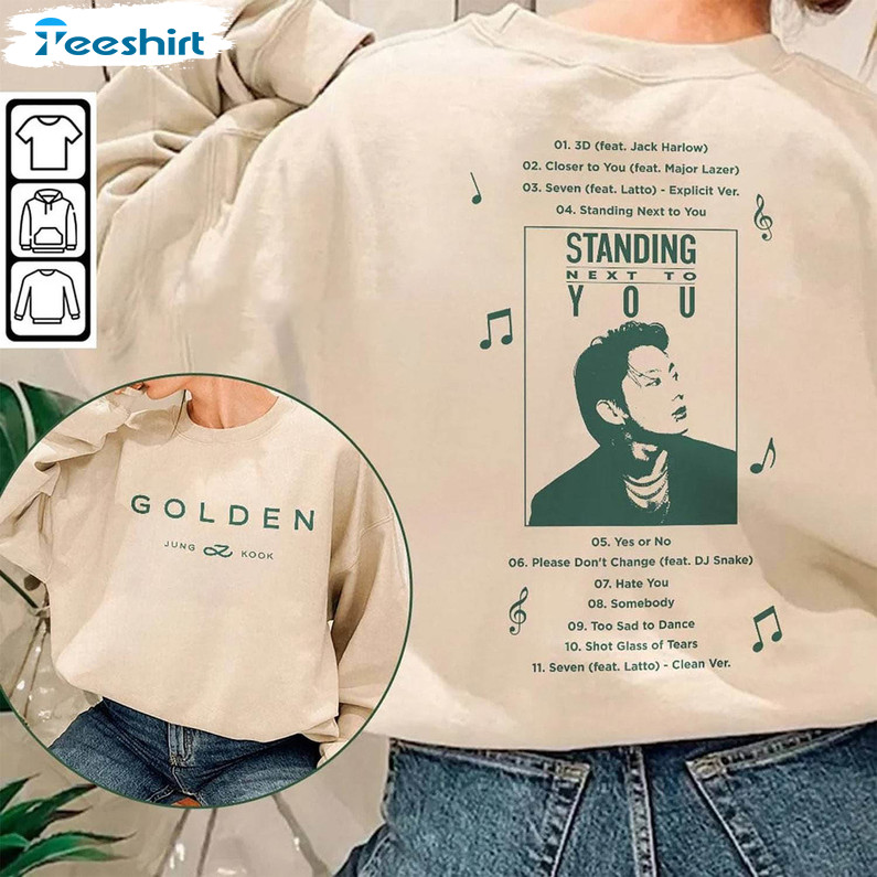 Jungkook Golden Album Shirt, Vintage Golden Album Long Sleeve Unisex Hoodie