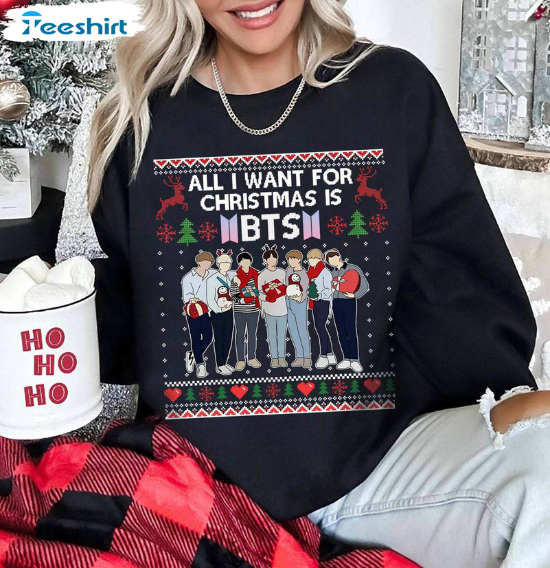 Bts Christmas Shirt, Bangtang Christmas Hoodie Sweater