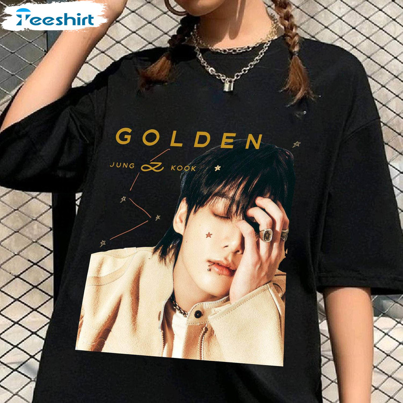 Jungkook Golden Album Shirt, Jungkook Vintage Long Sleeve Short Sleeve