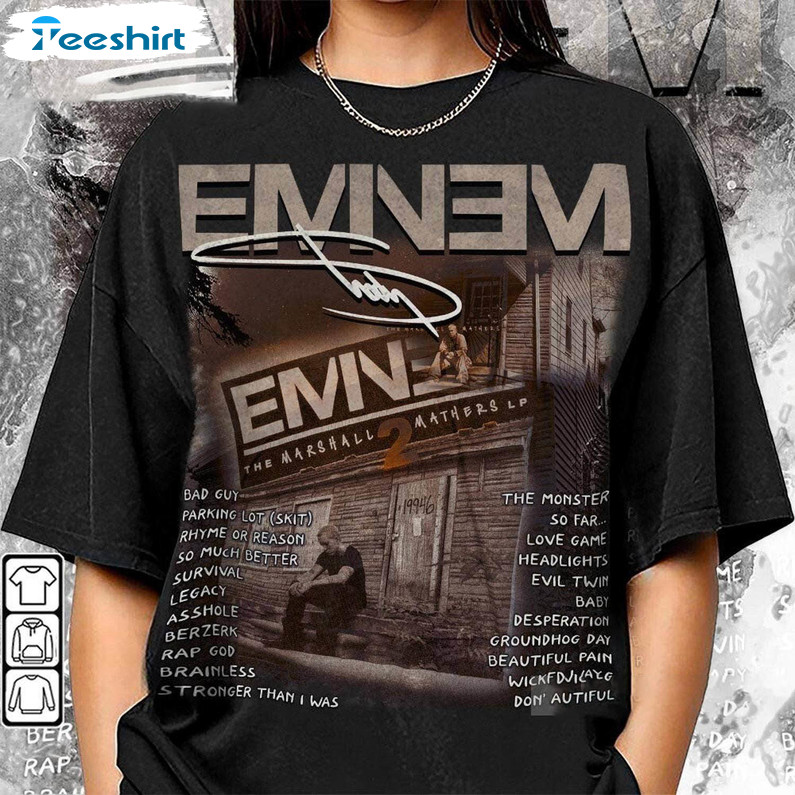 Eminem Tour Shirt, Marshall Mathers Long Sleeve Hoodie
