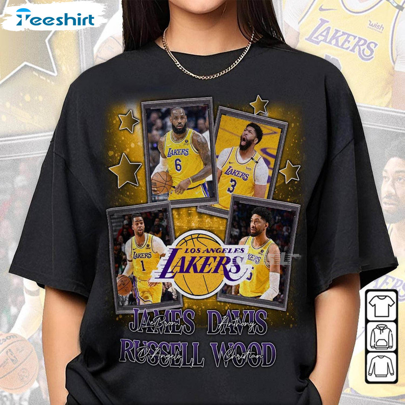 Lakers Vintage Signatures Shirt, James Anthony Davis Sweater T-shirt