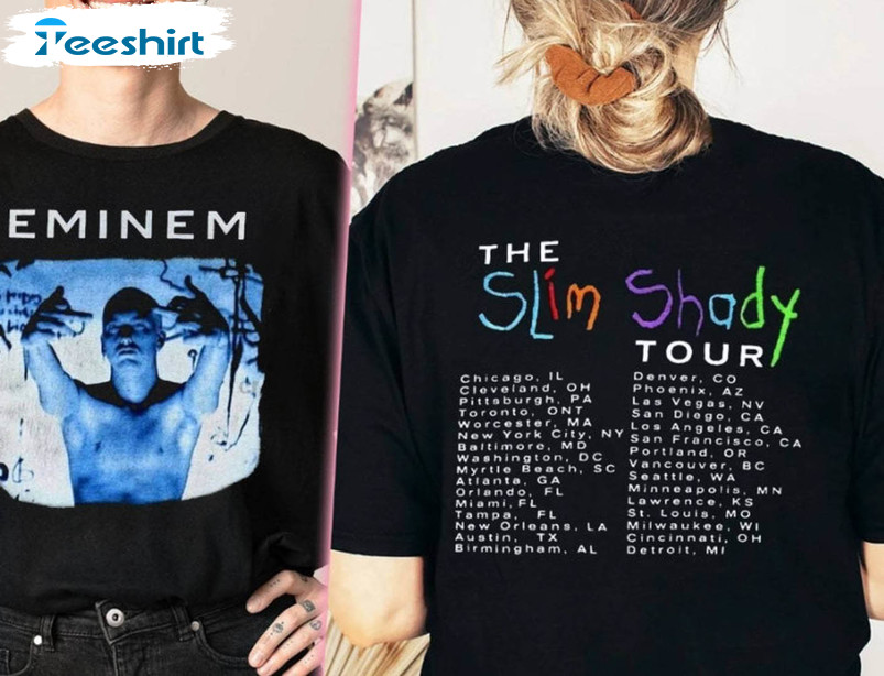 Vintage 1999 Eminem Slim Shady Tour Shirt, Eminem Tour Crewneck Sweatshirt Sweater