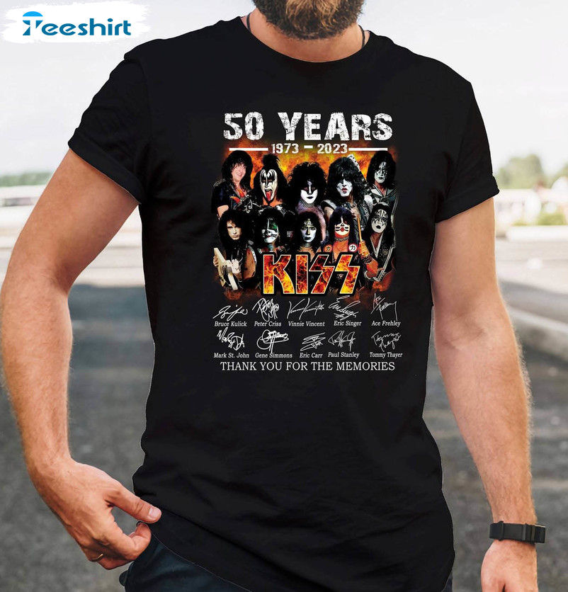 Kiss End Of The Road Shirt, Kiss Band 50th Anniversary Long Sleeve Hoodie