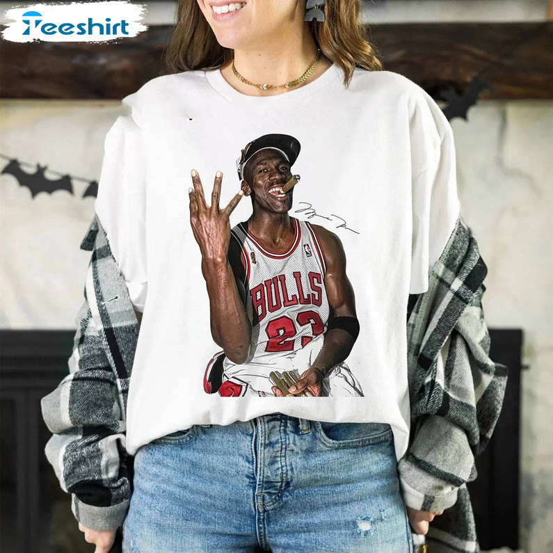 Michael Jordan Basketball Shirt, Basketball Chicago Bulls Tee Tops T-shirt