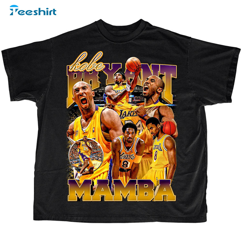 New Rare Kobe Bryant Shirt, Basketball Sweater Short Sleeve For Fan