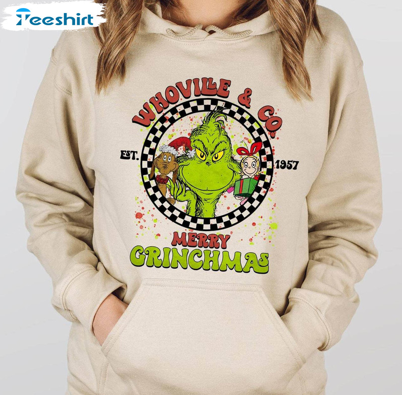 Whoville University Sweatshirt, Retro Xmas Whoville Long Sleeve Unisex T Shirt