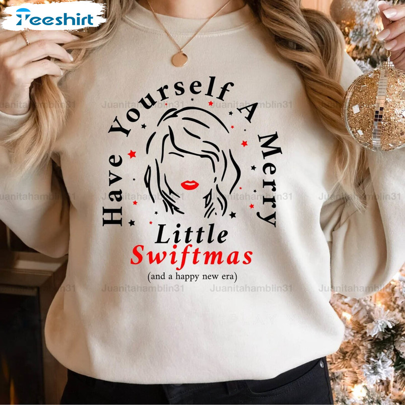 Merry Swiftmas Shirt, Limited Have Yourself A Little Swiftmas Long Sleeve Hoodie