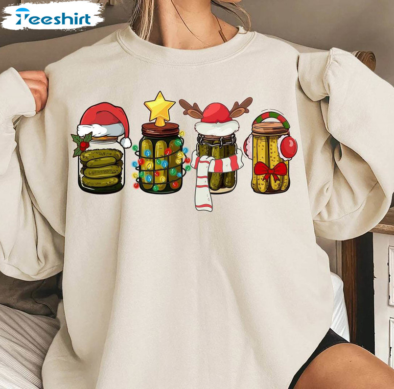 Canned Pickles Christmas Shirt, Retro Canned Pickles Tank Top Unisex T Shirt