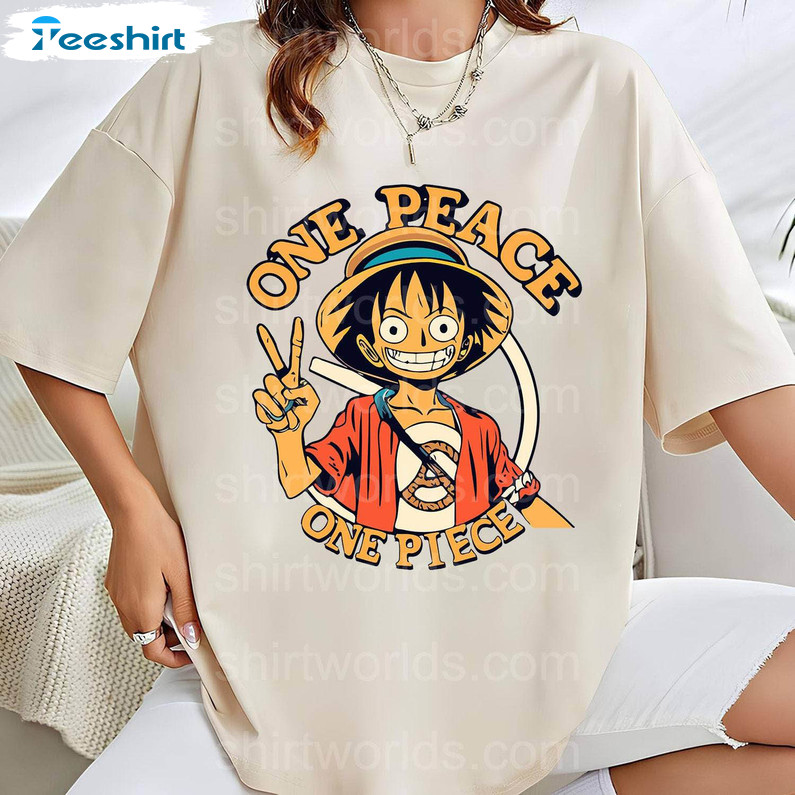 One Piece Anime Cool Shirt, Vintage Anime Sweater Short Sleeve