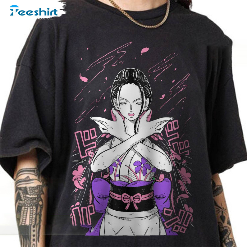 One Piece Anime Groovy Shirt, Vintage Nico Robin 90s Long Sleeve Crewneck