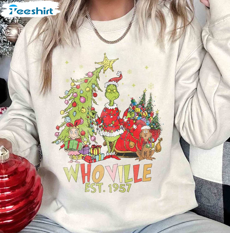 Whoville University Sweatshirt, Grinchmas Inspired Short Sleeve Unisex T Shirt