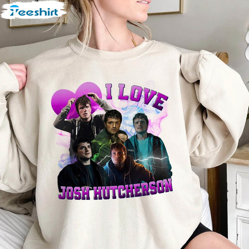 I Love Josh Hutcherson Shirt, Josh Hutcherson 90s Crewneck Long Sleeve