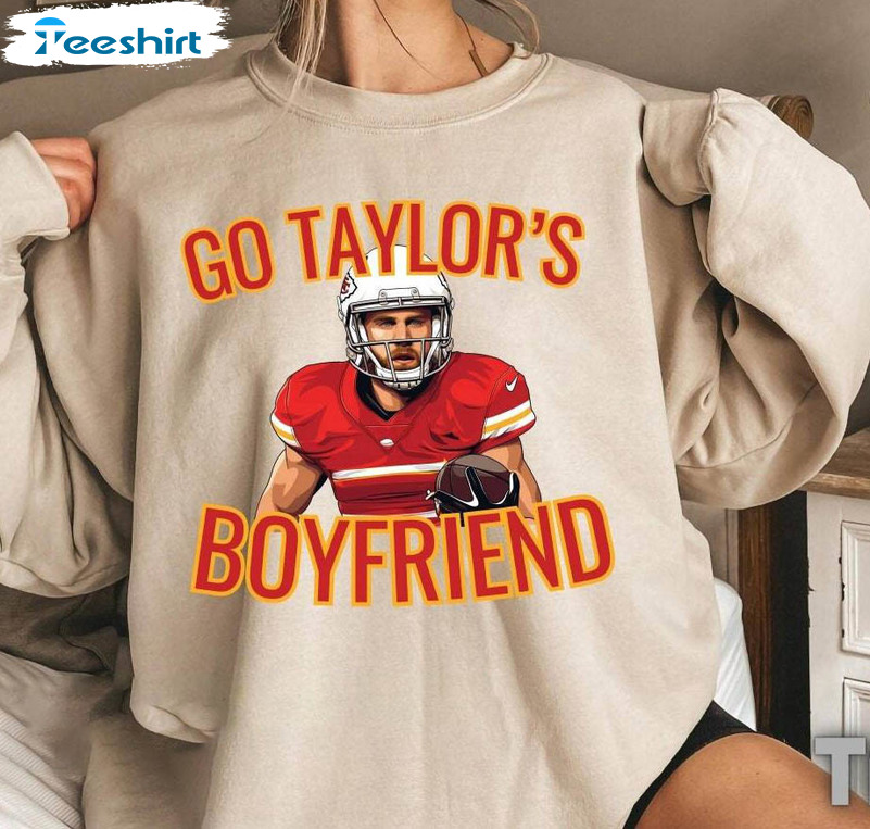 Go Taylor's Boyfriend Sweatshirt, Groovy Game Day T Shirt Short Sleeve